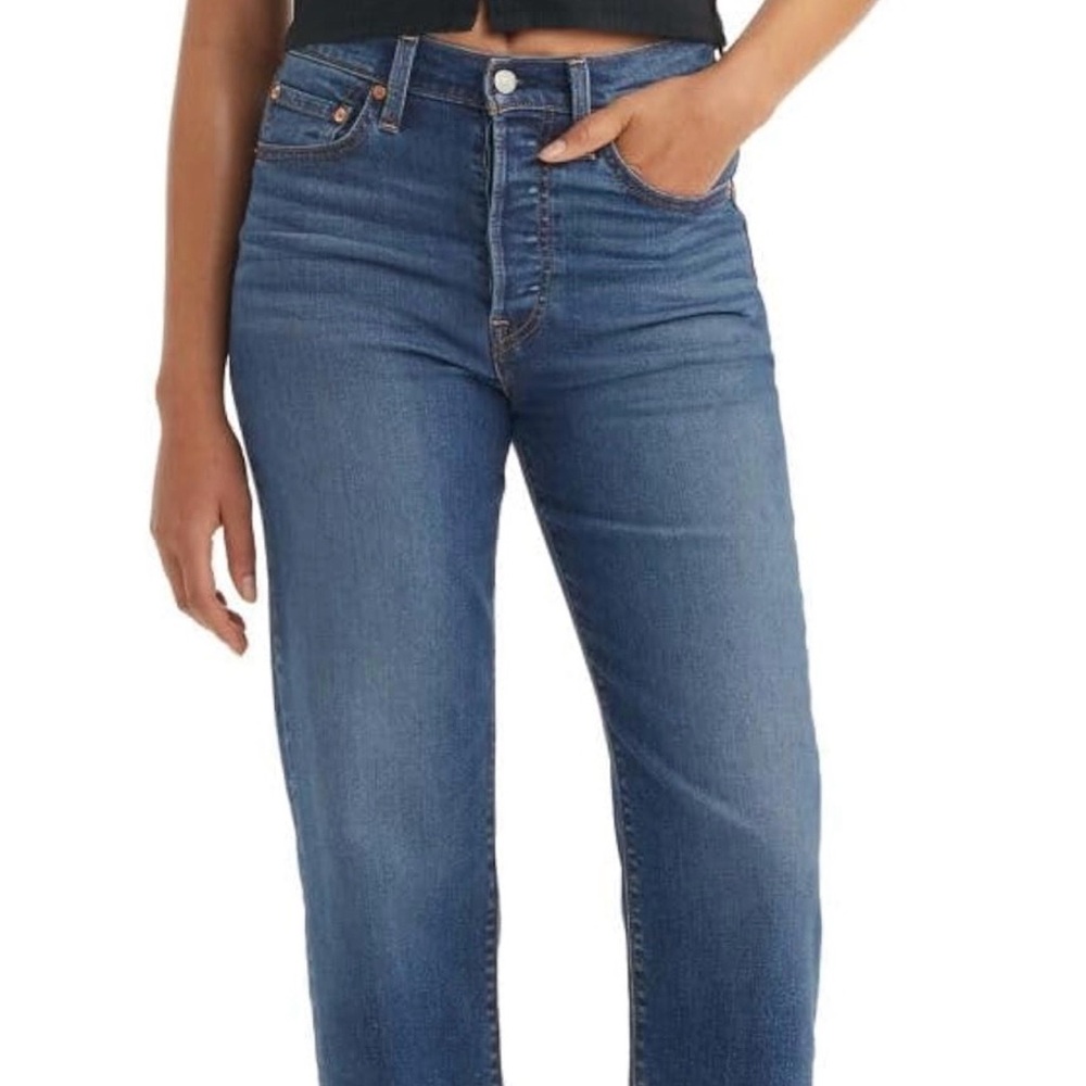 Levi's Dark Blue Straight-Leg Jeans - Picture 9 of 9